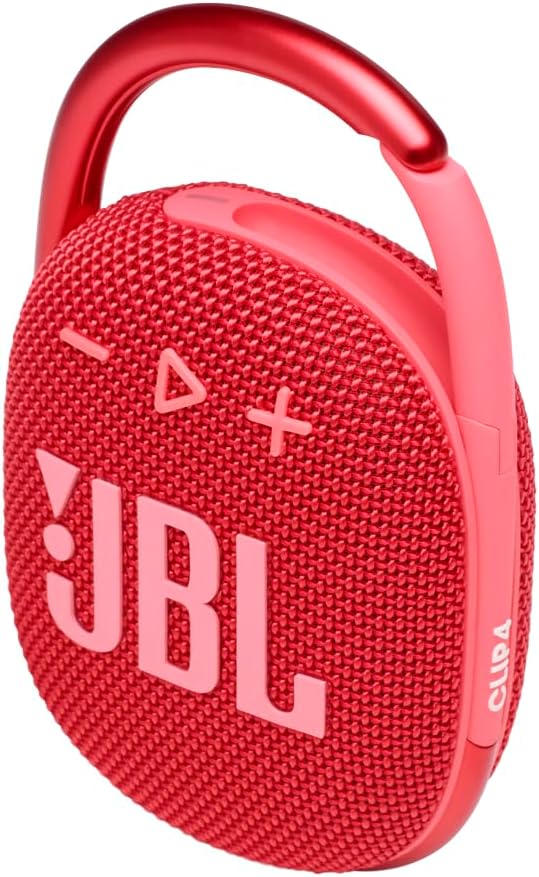 مكبر صوت لاسلكي Clip 4 محمول مقاوم للماء من JBL | أحمر مكبر صوت لاسلكي Clip 4 محمول مقاوم للماء من JBL | أحمر